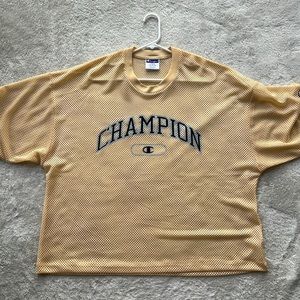 Champion breathable jersey shirt. Yellowish. Men’s large.